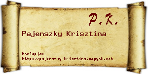 Pajenszky Krisztina névjegykártya